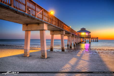 Fort Myers Beach Pier after Sunset | HDR Photography by Captain Kimo