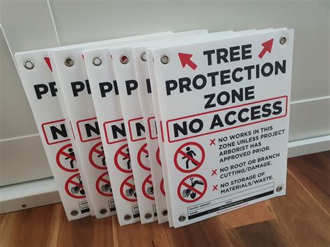 BULK BUY Tree Protection Zone signs - 12 pack | New Leaf Arboriculture