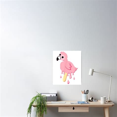 "Flamingo Merch mrflimflam Bird Popsicle " Poster for Sale by ...