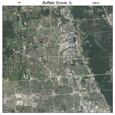 Aerial Photography Map of Buffalo Grove, IL Illinois