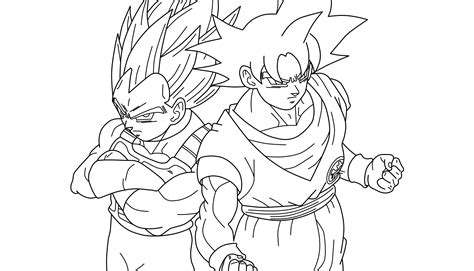 Line Art Goku Gotenks Gohan Vegeta Joint Drawing Pencil Transparent Png ...