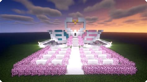 How to build a Outdoor Wedding decoration with Swans - Minecraft tutorial! [ Girl Builder Pachi ...