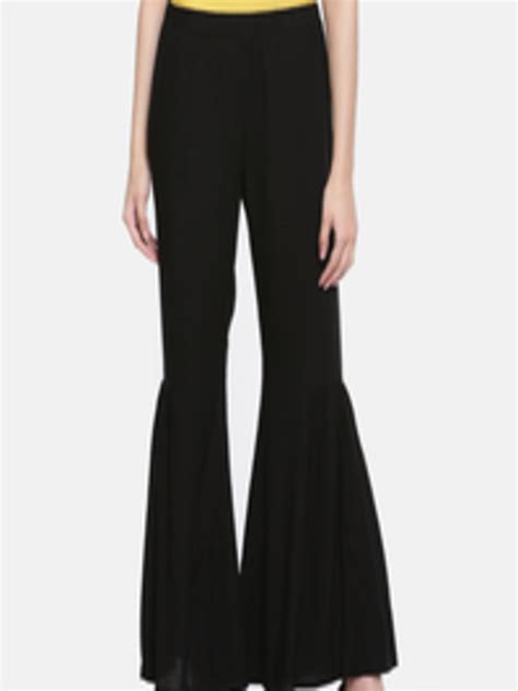 Buy Go Colors Women Black Solid Flared Palazzos - Palazzos for Women 4891866 | Myntra