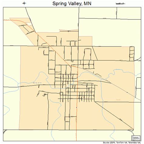 Spring Valley Minnesota Street Map 2762104