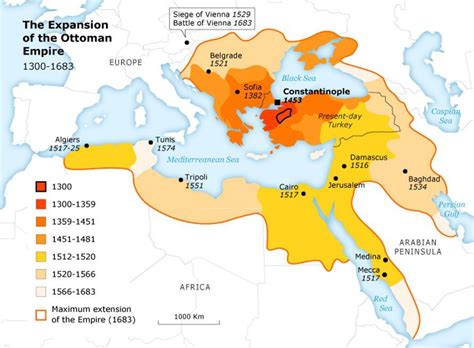 This is a map of the Ottoman Empire’s expansion throughout the years. | Map, Europe map, Empire