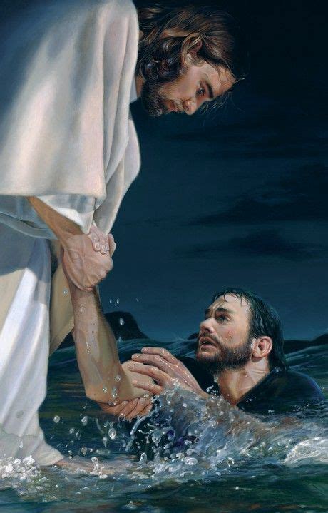 Cristo com Pedro sobre as águas | Pintura de jesus, Imagens de jesus cristo, Imagens de jesus