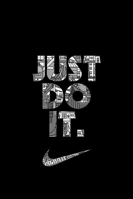 ART ILLUSION Nike JUST DO IT Poster For Room Decoration HD 300 GSM Poster 18inch X12inch ...