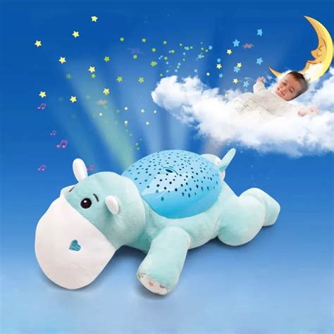 Baby Sleep LED Lighting Comfort Plush Stuffed Toys With Music Star Lamp Projector Baby Night ...