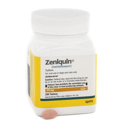 Marbofloxacin: Zeniquin for Dogs and Cats - VetRxDirect | 50mg Tablet