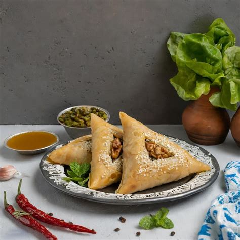 Premium AI Image | samosa or singara Traditional fried or baked ...