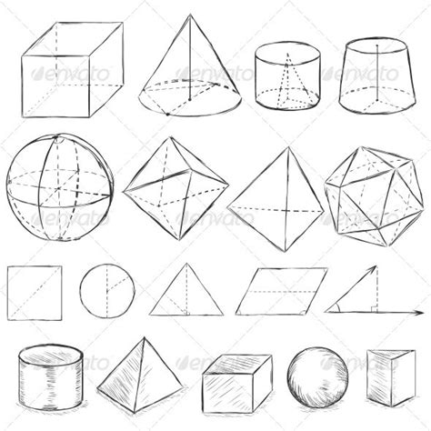 Sketch Geometric Shapes Reference Drawing, Form Drawing, Drawing ...