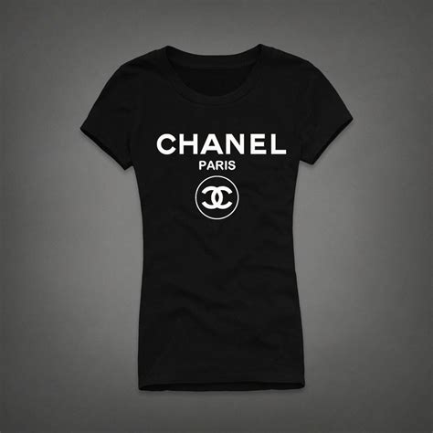 Chanel cotton women lady fitted t shirt tee t-shirt screen print B1 Black size S | Tee shirts ...