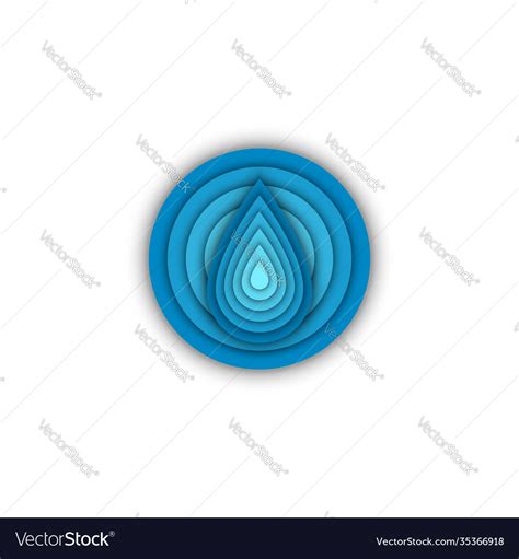 Water drop round shape logo eco sticker creative Vector Image