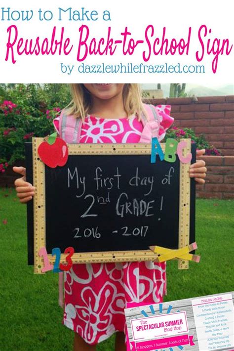 How To Make a Reusable First Day of School Sign | School signs, First day of school pictures ...