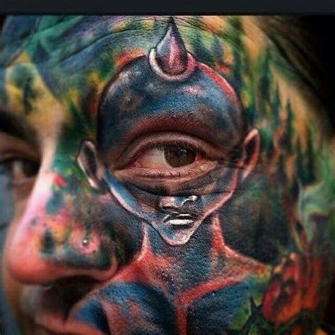 Crazy face tattoo | Körperkunst, Tattoo spirit, Tätowierungen