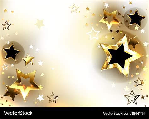 White background with gold stars Royalty Free Vector Image