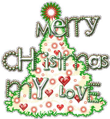 Merry Christmas My Love Hearts Sticker - Merry Christmas My Love Hearts ...