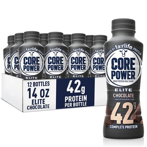 Core Power Elite High Protein Shakes (42g), Chocolate, Ready to Drink ...