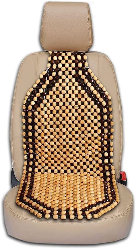 Zone Tech Wooden Beads Car Seat Back Support - Driving Backrest Auto ...