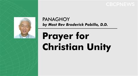 Prayer for Christian Unity | CBCPNews