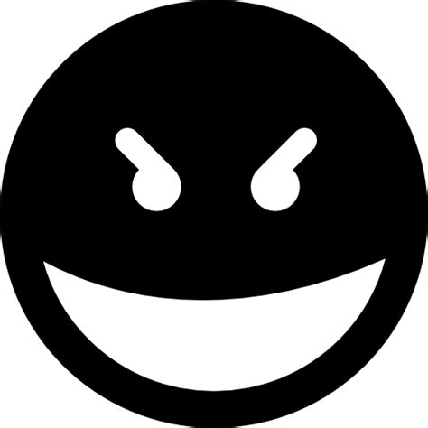 Free Icon | Evil smile square emoticon face