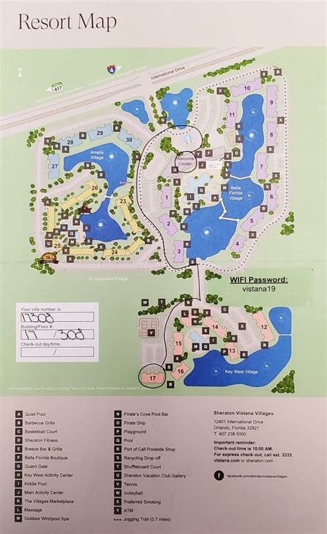 Map Of Sheraton Vistana Villages | Printable Templates Free