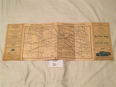 Early Sask Highway map - Bodnarus Auctioneering