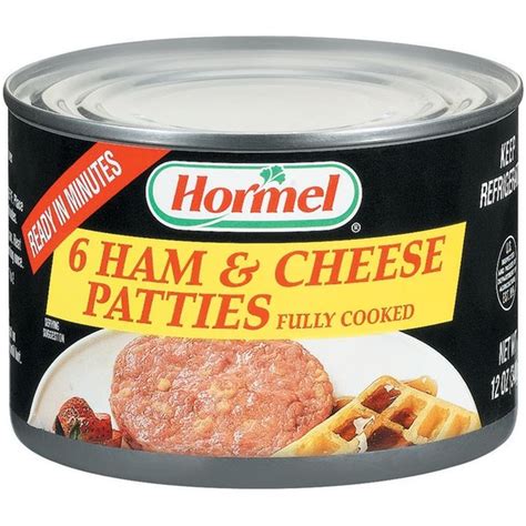 Hormel Fully Cooked Ham & Cheese Pattie (12 oz) - Instacart