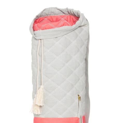 Vasana Yoga Bag in Grey and Coral | Sidney Byron