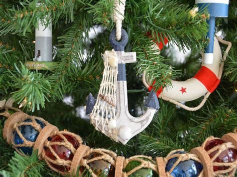 Buy Rustic Blue Decorative Anchor Christmas Tree Ornament - Nautical Decor