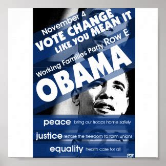 Vote For Change Posters | Zazzle