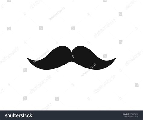 Mustache Silhouette Isolated Stock Vector (Royalty Free) 1150371878 | Shutterstock