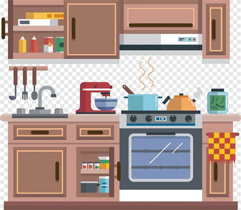 Mueble de cocina utensilios de cocina dibujos animados, cocina, diverso, cocina png | PNGEgg