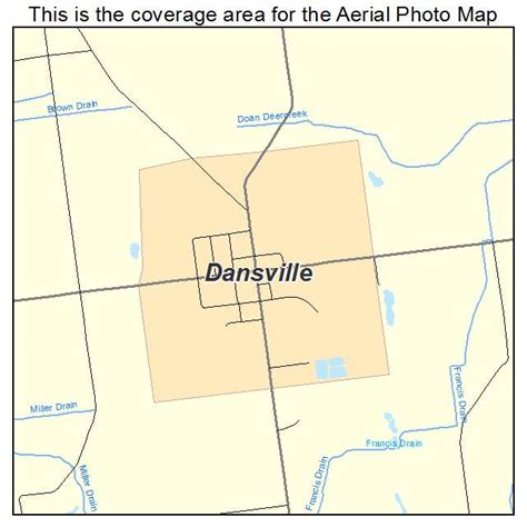 Aerial Photography Map of Dansville, MI Michigan