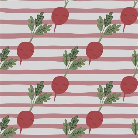 Hand drawn radish seamless pattern. Radish with leaves backdrop. 13330625 Vector Art at Vecteezy