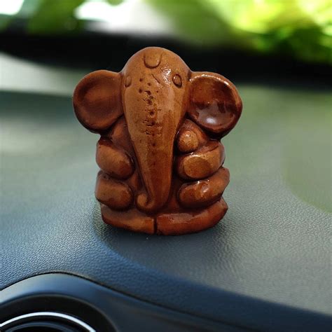 Miniature Ganpati Idol - (5x4x3 Cm), Teracotta Clay Painted Ganesh ...