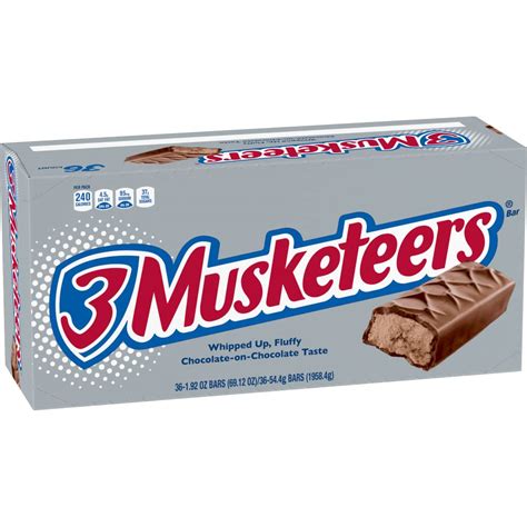 Buy 3 MUSKETEERS Candy Milk Chocolate Bars, Full Size, 1.92 oz Bar ...