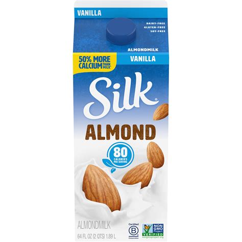 Silk Vanilla Almond Milk, Half Gallon - Walmart.com - Walmart.com