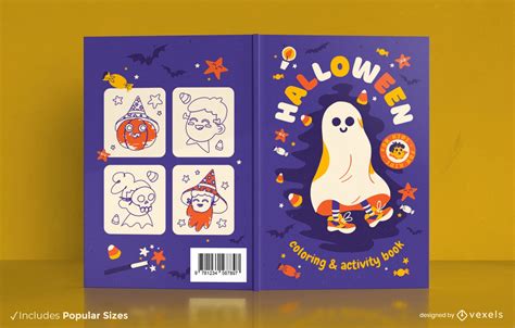 Halloween Ghost Book Cover Design Vector Download