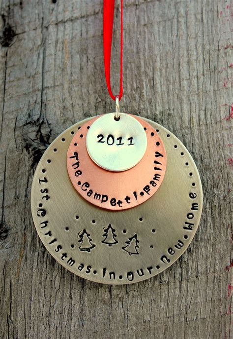 Our First Christmas Personalized Ornament, Personalized Wedding Ornament Silver,. $2… | Our ...