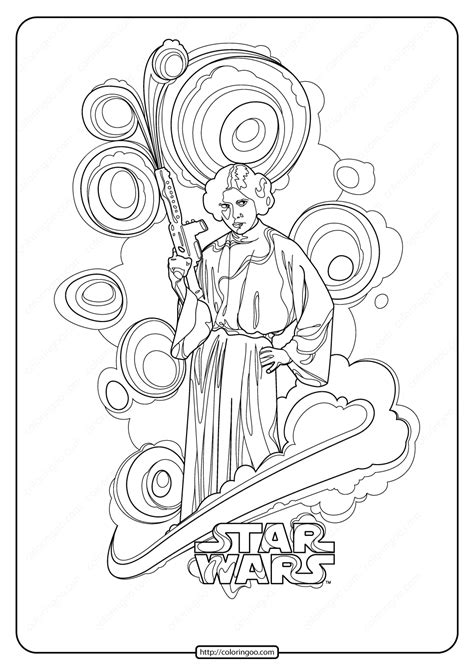 Printable Star Wars Princess Leia Coloring Pages | Star wars coloring ...