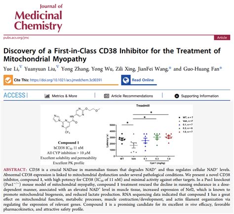 Discovery of a First-in-Class CD38 Inhibitor for the Treatment of Mitochondrial Myopathy-Nanjing ...