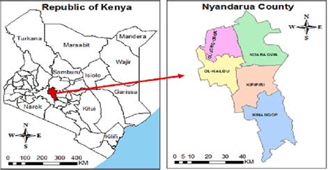 Map showing the research study site area in Nyandarua County . Source:... | Download Scientific ...