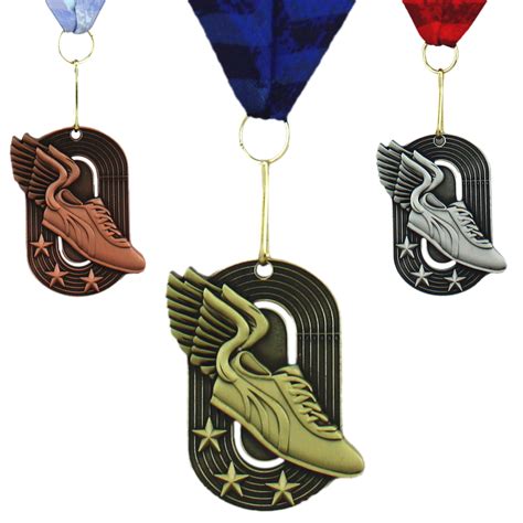 2-1/4" Winged Foot Track & Field Medal | A-1 Awards, Inc.