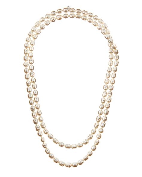 Majorica Endless Baroque Pearl Necklace in Gold (null) | Lyst