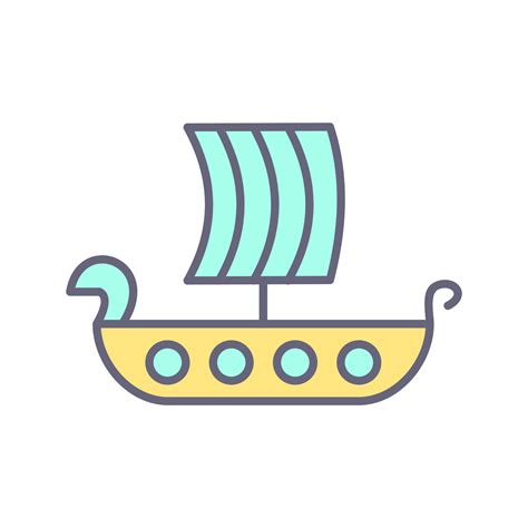 Viking Ship Vector Icon 18898140 Vector Art at Vecteezy