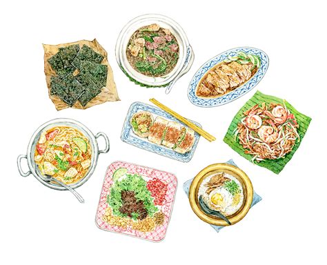 Singapore Airlines food illustration on Behance