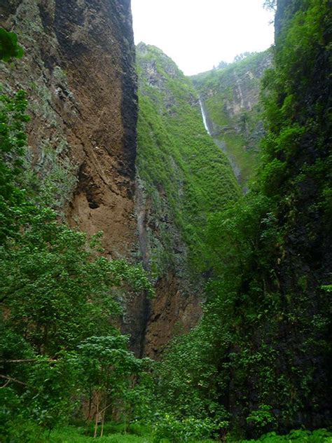 Spectacular Vaipo Waterfall Canyon in French Polynesia