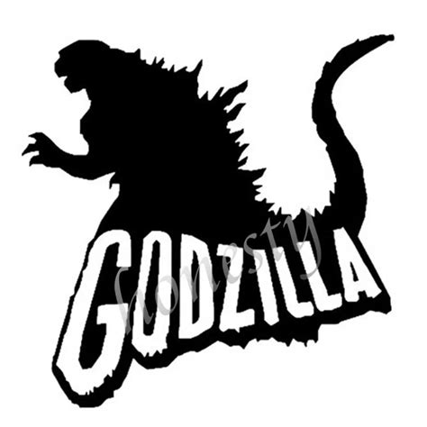 Godzilla Film Wall Home Glass Window Door Car Sticker Laptop Auto Truck Black Animal Vinyl Decal ...