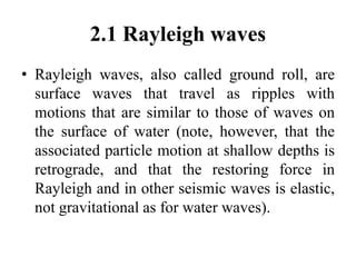 Rayleigh Wave Equation